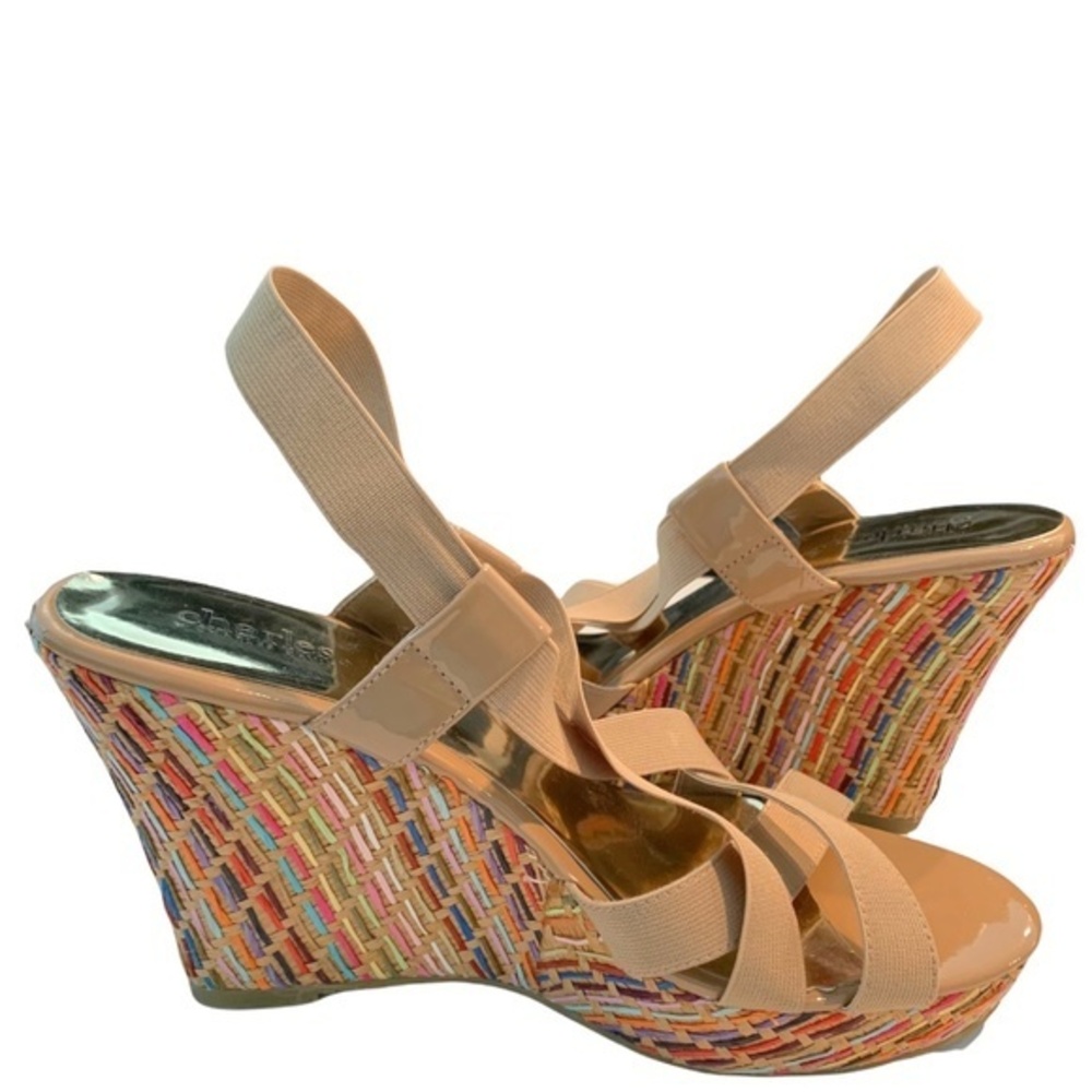 Charles by Charles David Legit Camel Woven Wedges Sz 9B